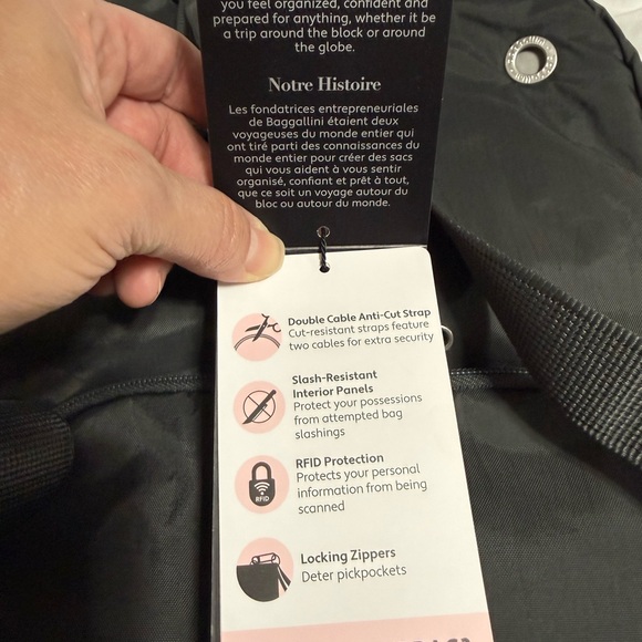 Baggallini Securetex Anti-Theft Getaway Backpack Grey New with Tags - Picture 4 of 11